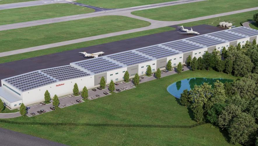 Artist renderinjg of Sky Harbour hangar campus