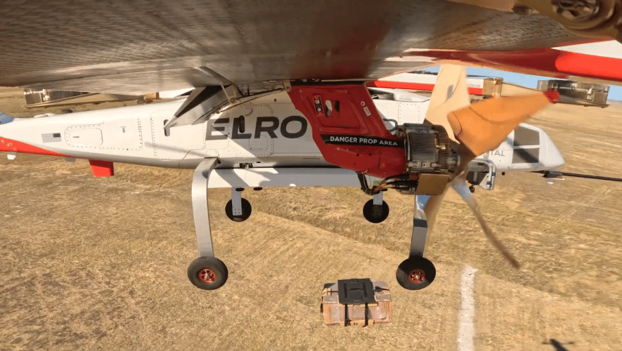 The Chaparral releases a payload in flight