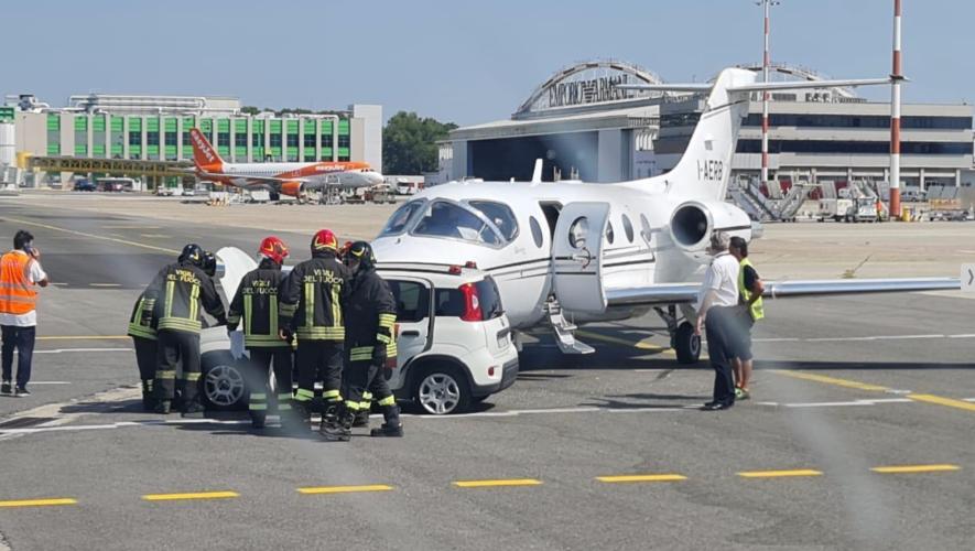 Ground vehicle collision at Milan Linate Airport