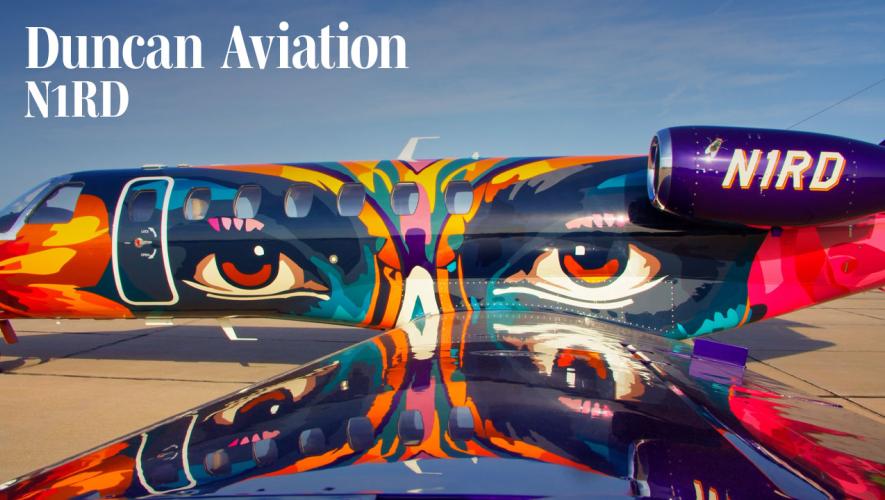 Duncan Aviation's N1RD, an intricate 46-color Citation CJ3+