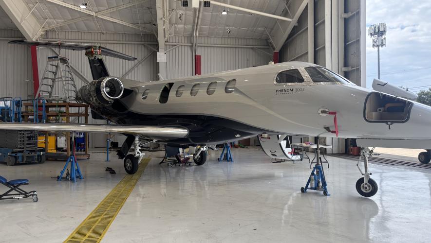 Aero Star Aviation hangar with Phenom 300