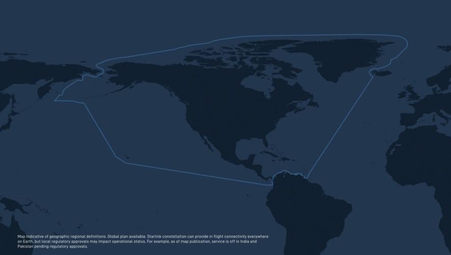 Starlink regional service North America
