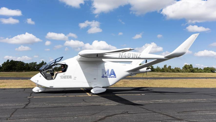 Beta Alia CX300 aircraft in Metro Aviation livery