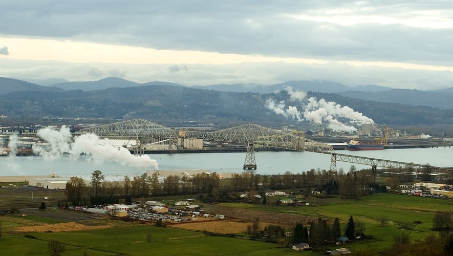 Aerial view of Longview,Hving  Washington