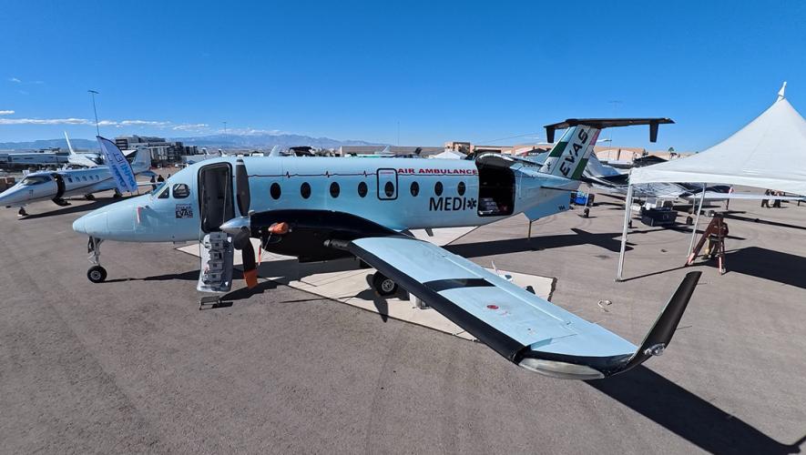 Beechcraft 1900D air ambulance at BACE