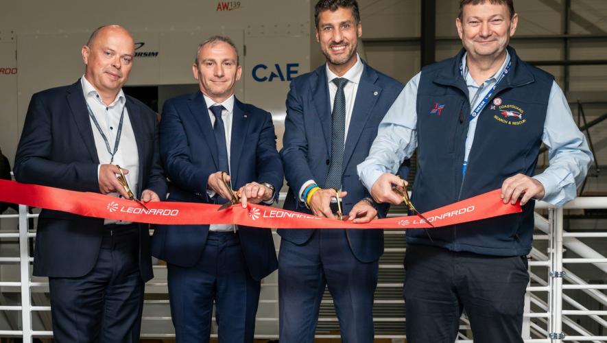 Inauguration of level-D AW139 flight simulator at Bristow Aberdeen