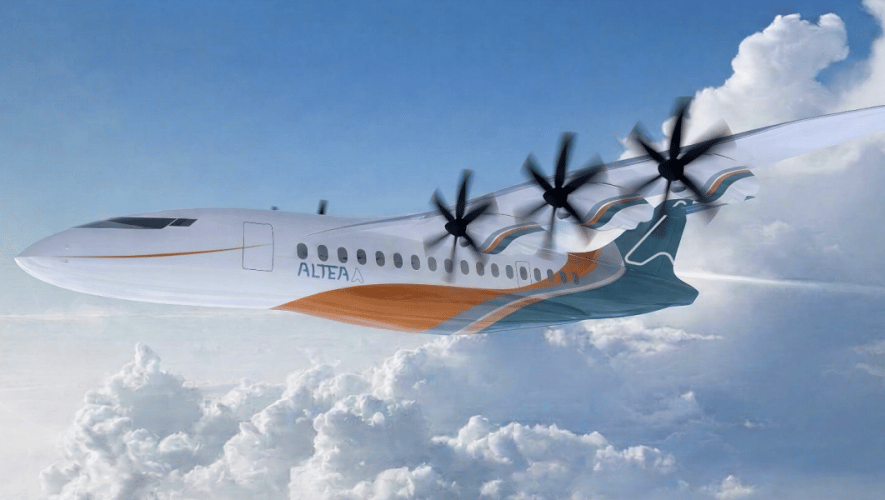 Graphic of generic regional airliner in flight