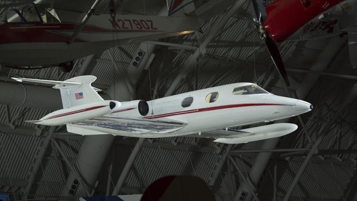 Lear Jet 23 hanging in the National Air and Space Museum