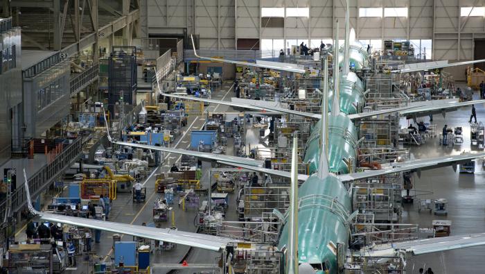 Boeing 737 assembly line