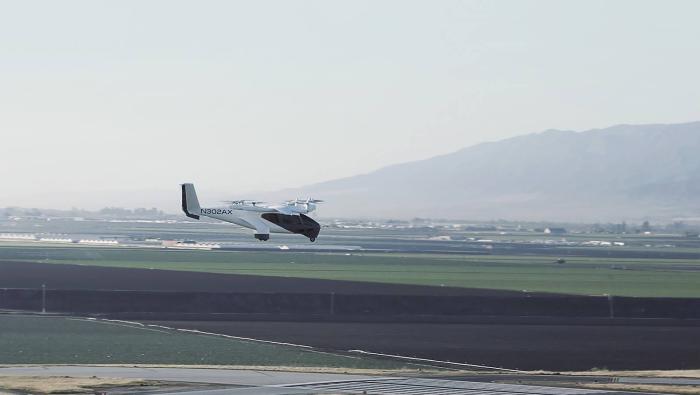 Archer's Midnight eVTOL aircraft is pictured during a flight test 
