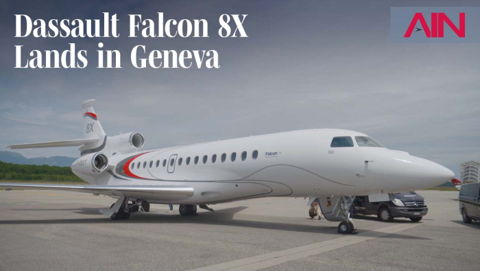 Dassault Falcon 8X at Geneva airport
