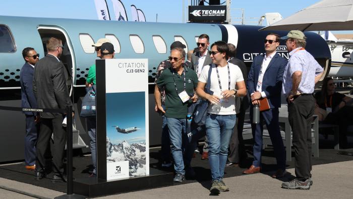 Textron on static at NBAA-BACE 2023