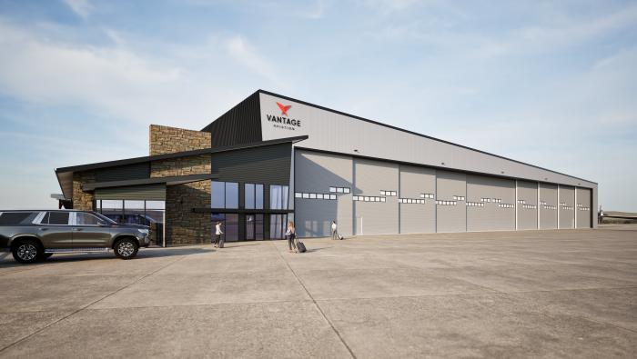 Artist rendering of planned Vantage FBO at KRIL
