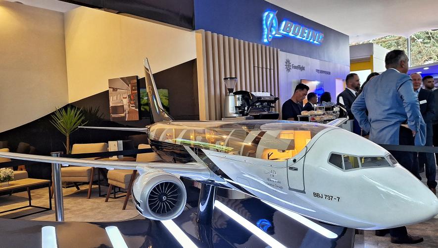 Boeing Business Jets exhibit at LABACE show in Brazil