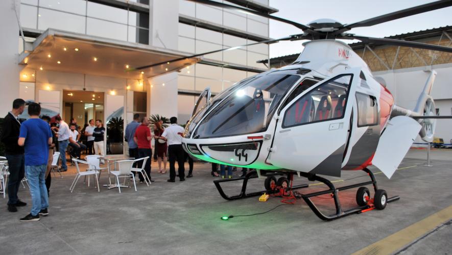 Leonardo AW09 helicopter mockup in Brazil