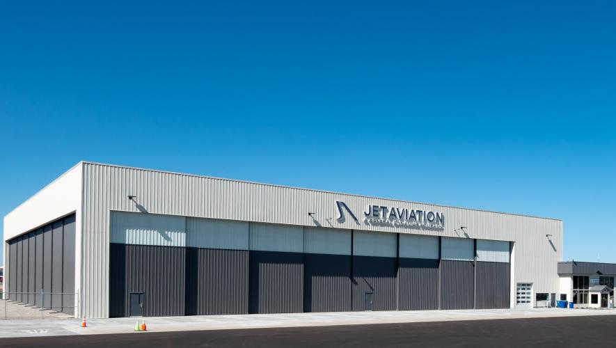 Jet Aviation's new hangar at KBZN