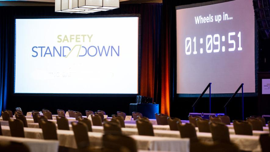 Bombardier Safety Standdown stage