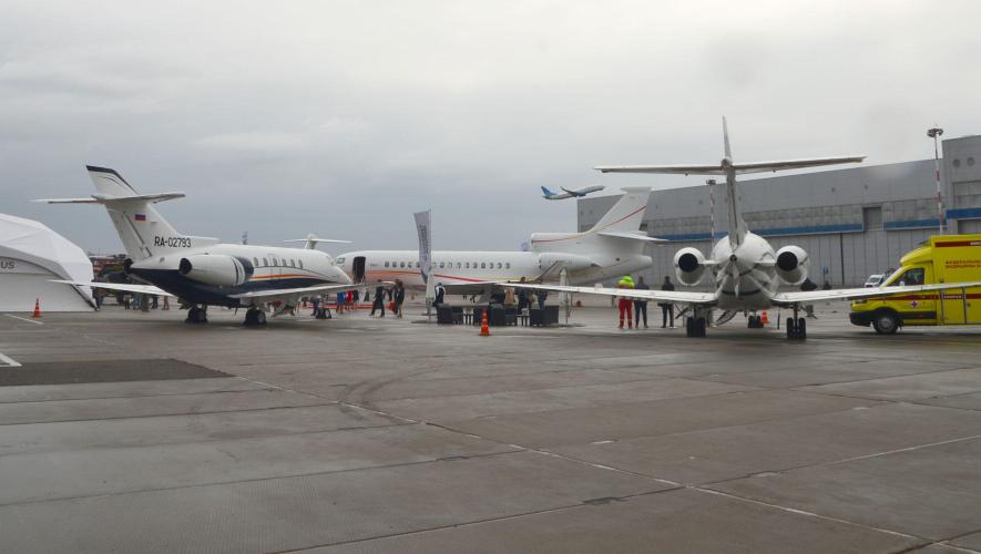 Russian Business Aviation Exhibition at Moscow's Vnokovo Airport in September 2021.