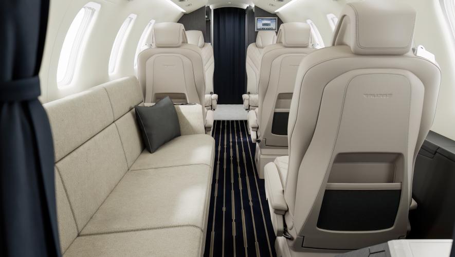 New side-facing divan bed option in Pilatus PC-24 midsized jet