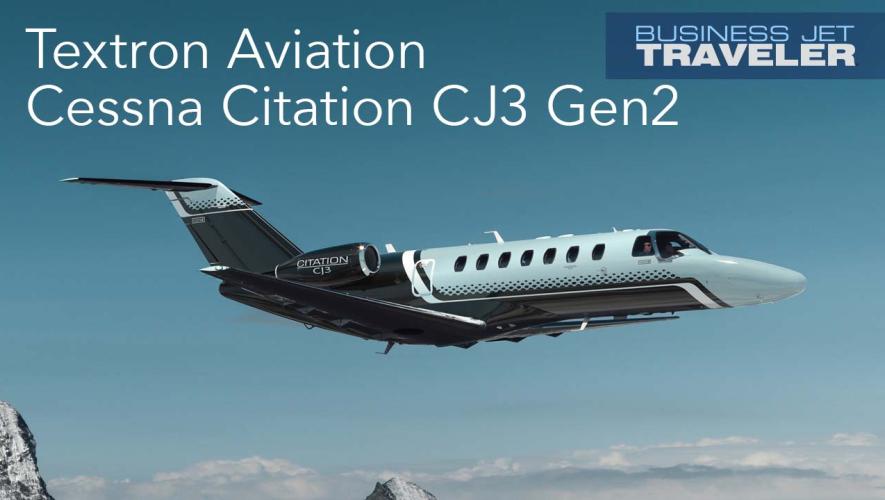 Rendering of Textron Aviation Cessna Citation CJ3 Gen2 in flight