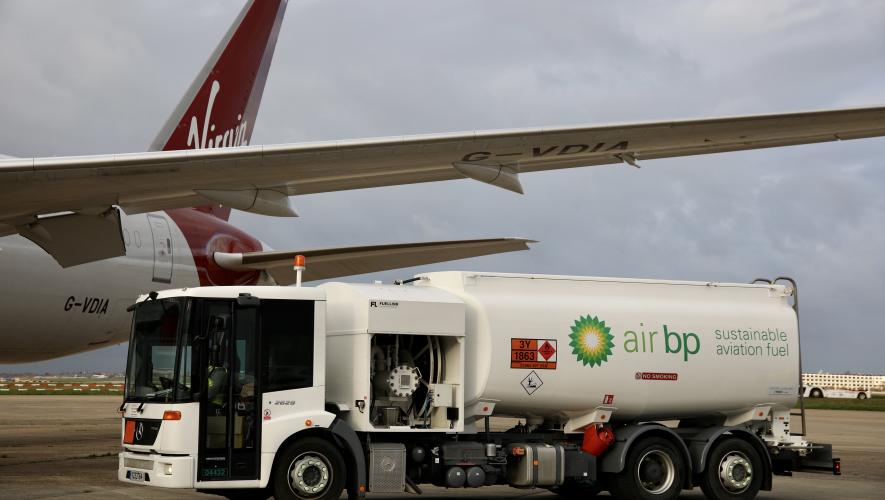 A Virgin Atlantic Boeing 787 flew from London to New York on 100 percent sustainable aviation fuel