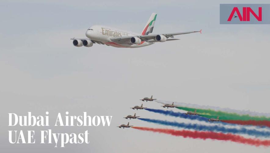 Dubai Airshow UAE Flypast