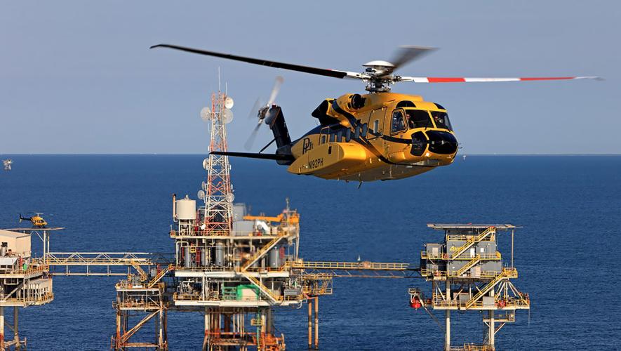 Phi Sikorsky s-92 and oil rigs