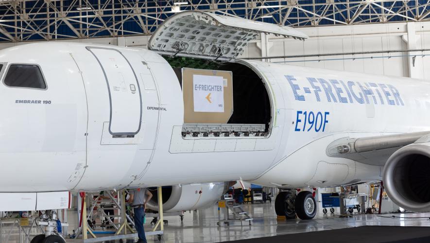 Embraer E-190 E-Jet with new cargo door conversion