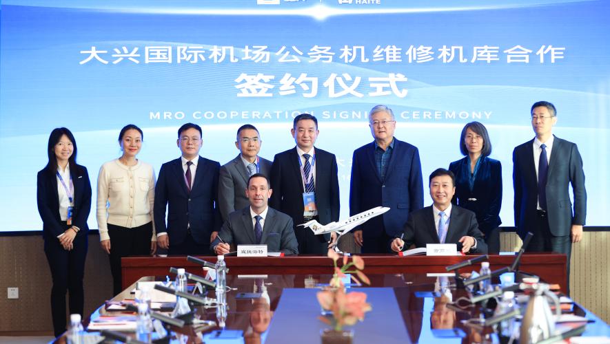 ExecuJet Haite and CBM officials sign their collaboration agreement