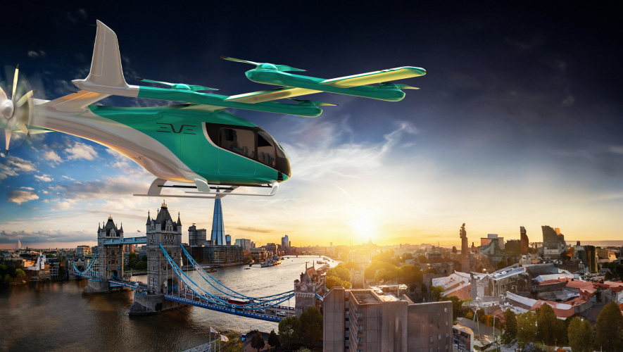 Eve's four-passenger eVTOL aircraft is expected to compete type certification in 2026.