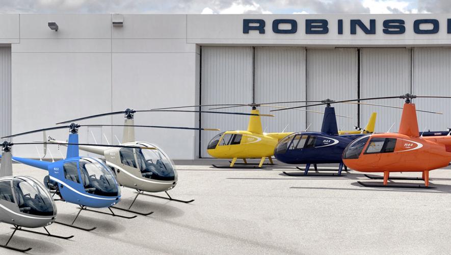 Robinson helicopters in Hunan, China
