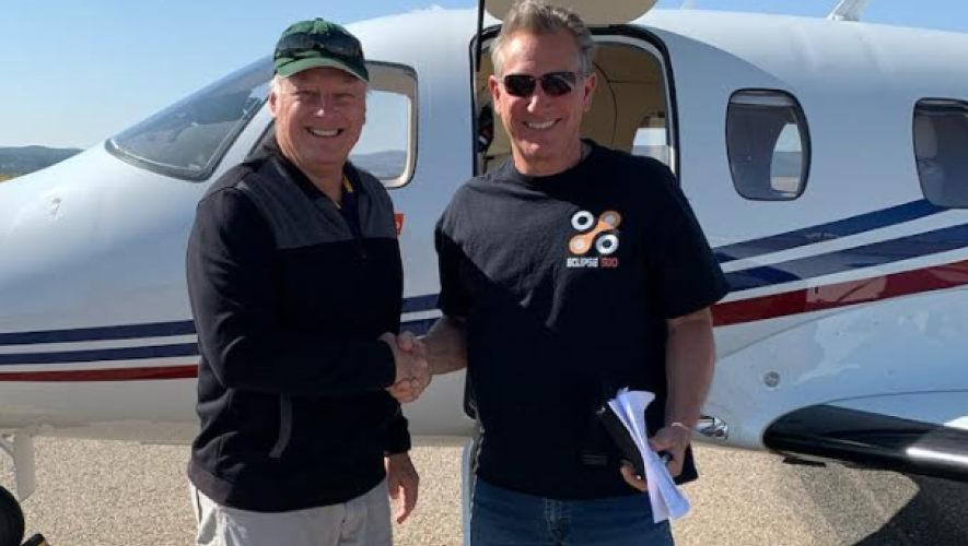 Aerocor instructor Rich Hayes (left) with an Eclipse student.