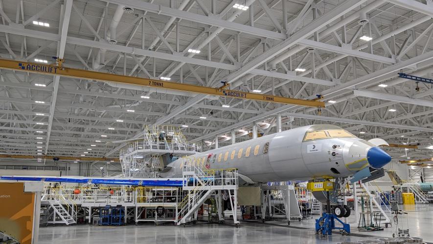 Bombardier Global 7500 in Toronto Pearson production facility (Photo: Ian Whelan)