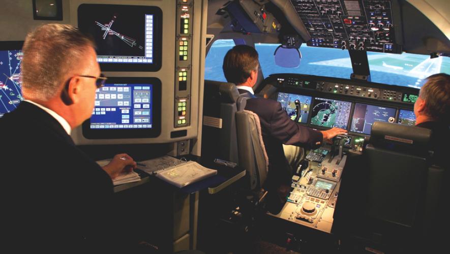 FlightSafety International G550 simulator training
