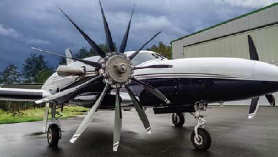 Piper Cheyenne mounted with MT-Propeller's 11-bladed propeller