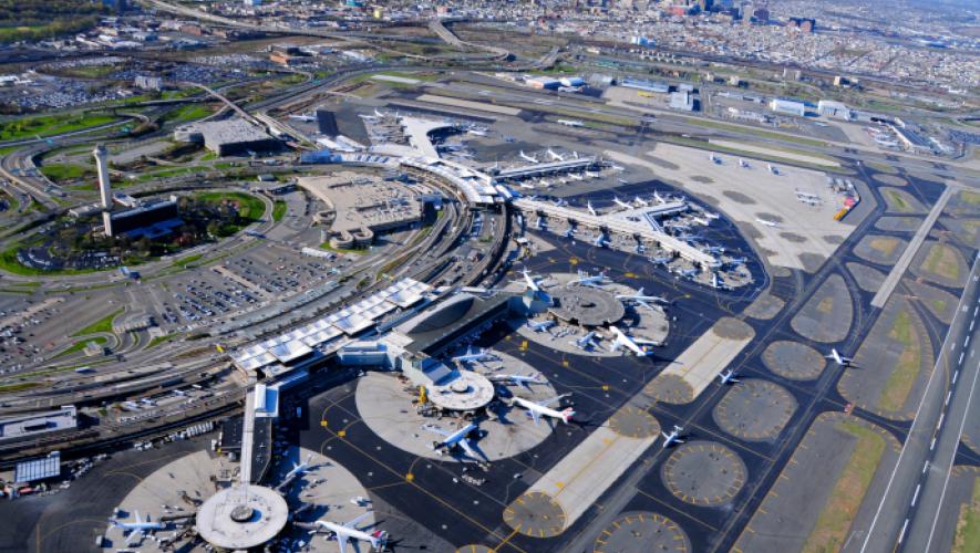 Newark Airport in the New York City area experienced significant disruption.
