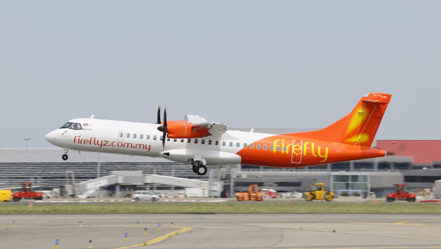 Malaysia Airlines regional subsidiary Firefly ATR 72 on takeoff