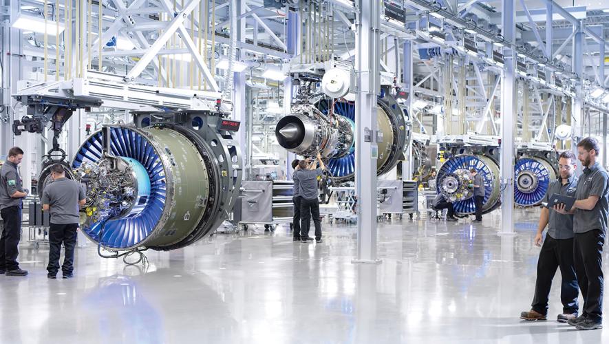 Pratt & Whitney Canada manufacturing line 