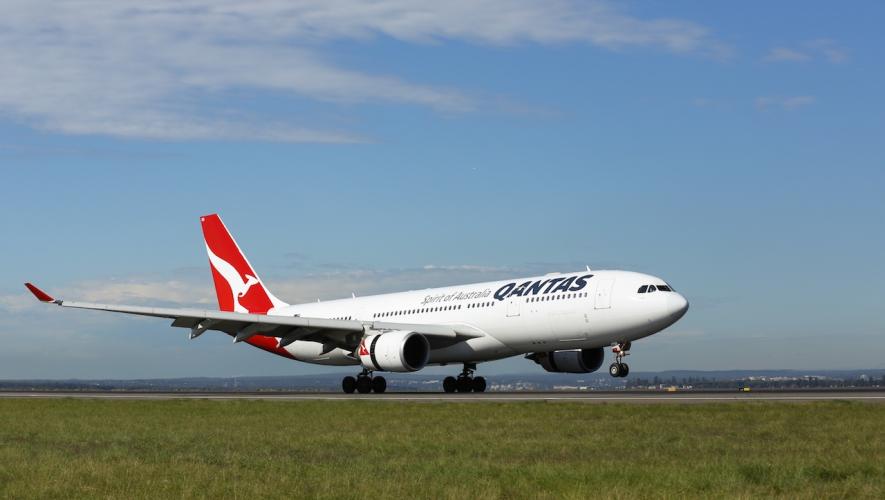 Qantas A330-200 on takeoff