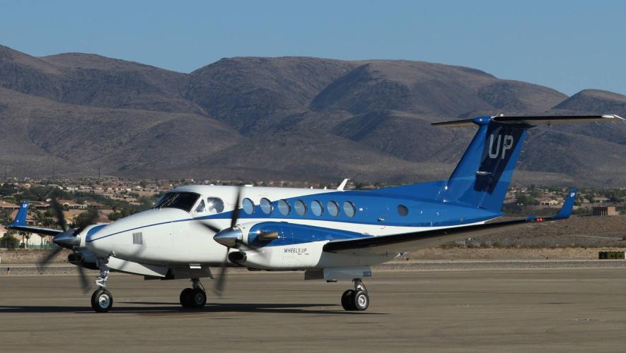 King Air 350 operated by Wheels Up on taxiway