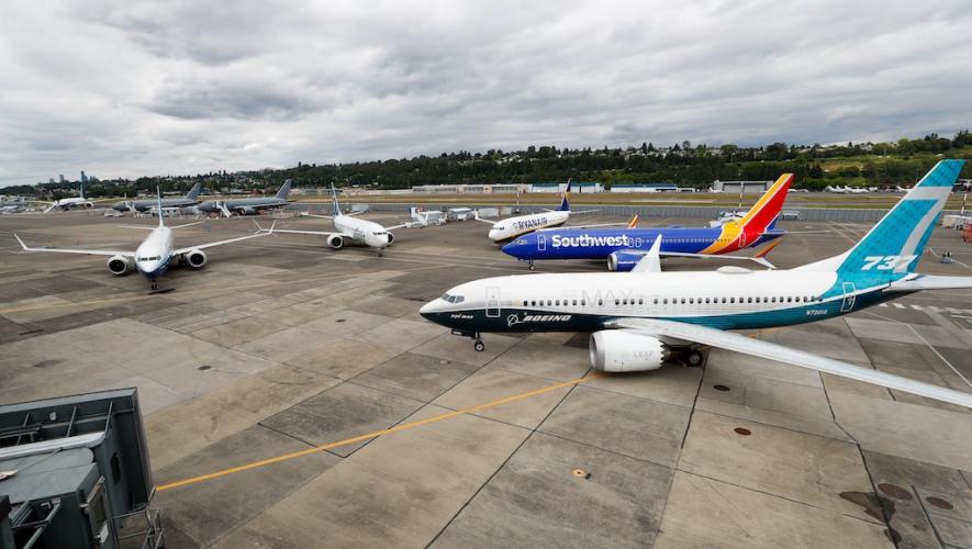 Boeing 737 Max family on airport ramp