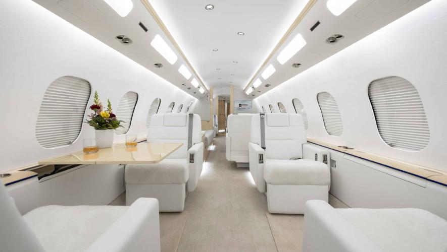 Cabin of Duncan Aviation updated 2001 Bombardier Global Express