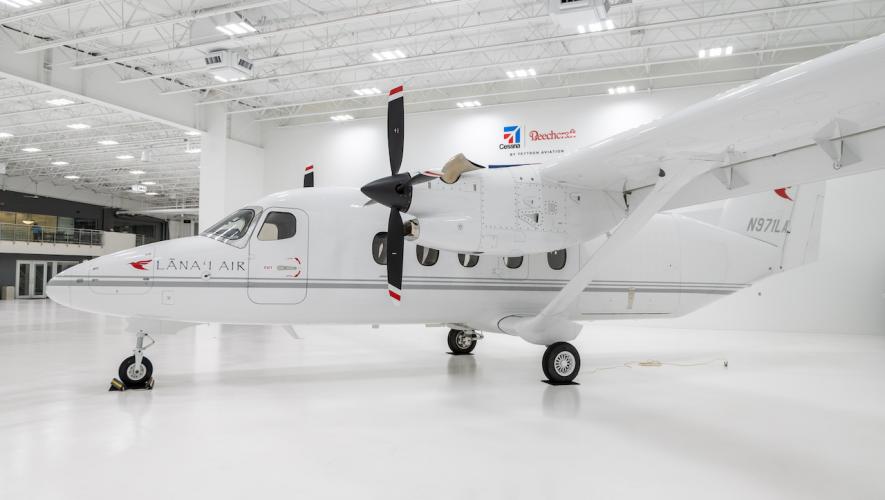 Cessna Skycourier in showroom hangar