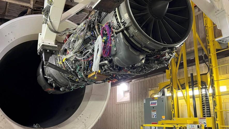 CFM tests high pressure turbine blades for its Rise open fan engine.