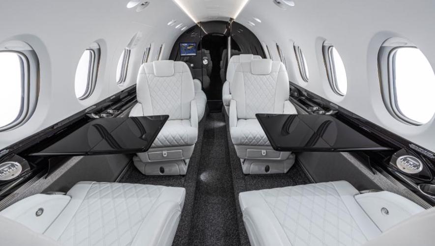Refurbished Legacy Hawker 800XP cabin completed by Duncan Aviation