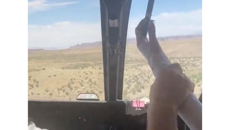 A viral video shows a passenger reaching for a rotor brake during helitour flight