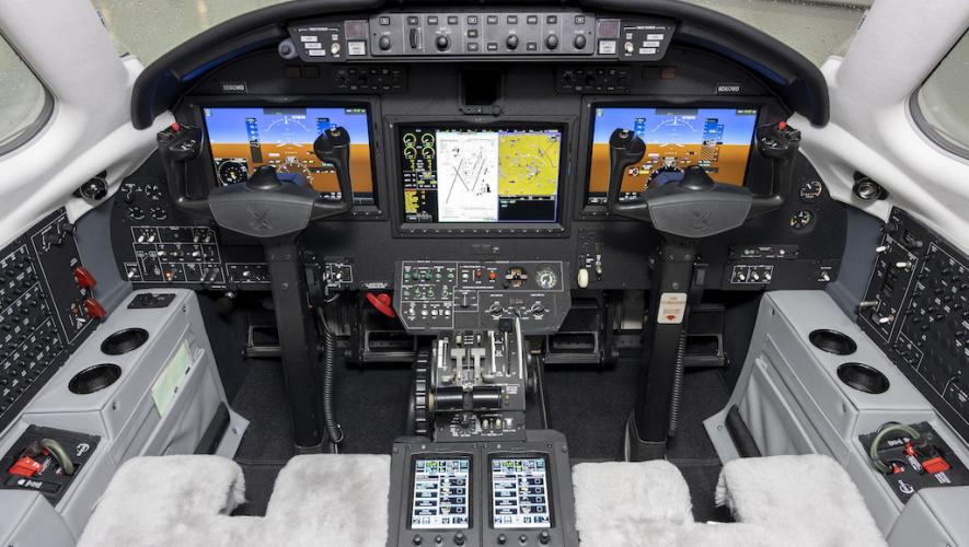 Citation XLS flight deck equipped with Garmin G5000