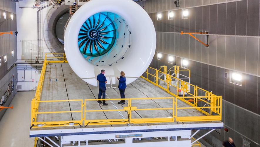 The Rolls-Royce UltraFan turbine engine