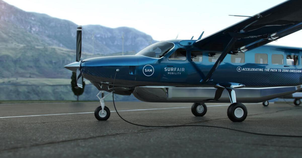 Surf Air Mobility's hybrid-electric Cessna Caravan
