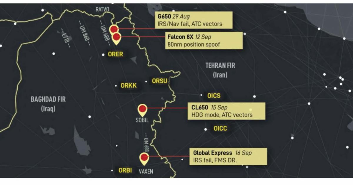 Op Group of fake GPS occurrences (Image: Ops Group)